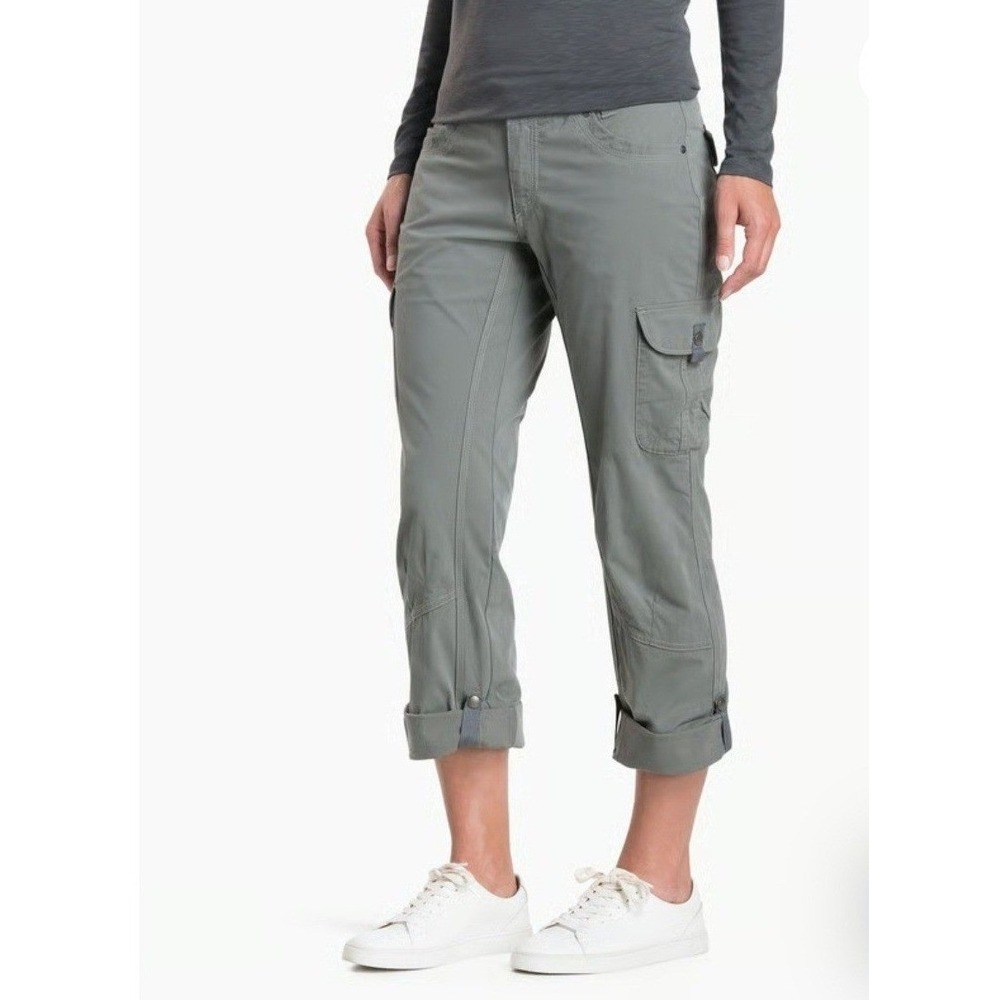 Kuhl Splash Roll-Up Pant 12 REG Gray Convertible Hiking Cargo Pants Gorpcore EUC